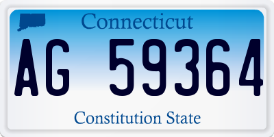 CT license plate AG59364