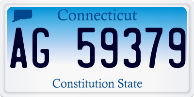 CT license plate AG59379