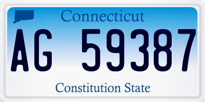 CT license plate AG59387