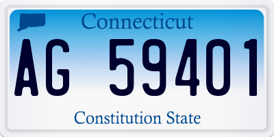 CT license plate AG59401