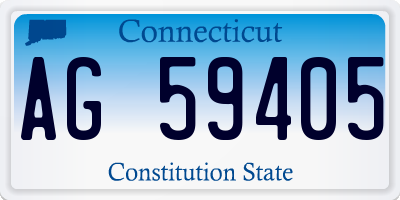 CT license plate AG59405