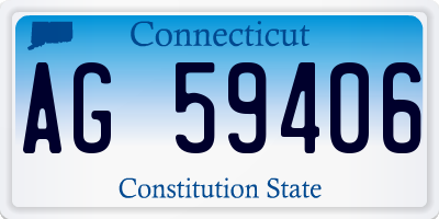 CT license plate AG59406