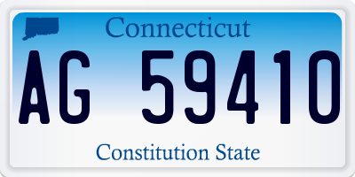 CT license plate AG59410