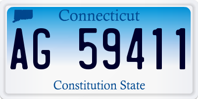 CT license plate AG59411