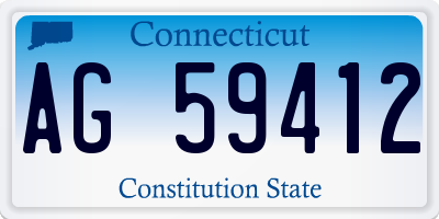 CT license plate AG59412