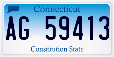 CT license plate AG59413