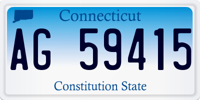 CT license plate AG59415