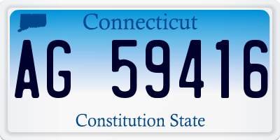 CT license plate AG59416