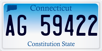 CT license plate AG59422