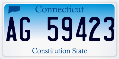 CT license plate AG59423