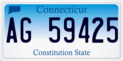 CT license plate AG59425