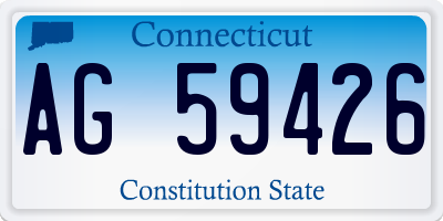 CT license plate AG59426