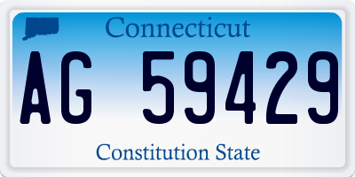 CT license plate AG59429