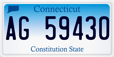 CT license plate AG59430