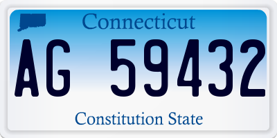 CT license plate AG59432