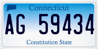 CT license plate AG59434