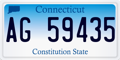 CT license plate AG59435