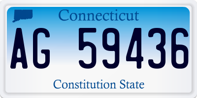 CT license plate AG59436