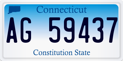 CT license plate AG59437