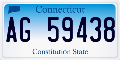 CT license plate AG59438