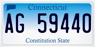 CT license plate AG59440