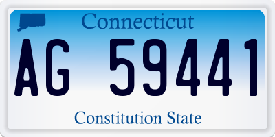 CT license plate AG59441