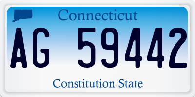 CT license plate AG59442