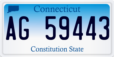 CT license plate AG59443