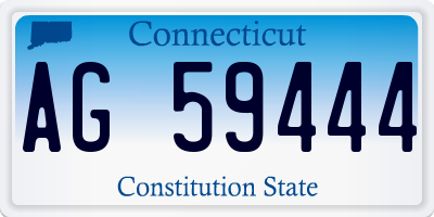 CT license plate AG59444