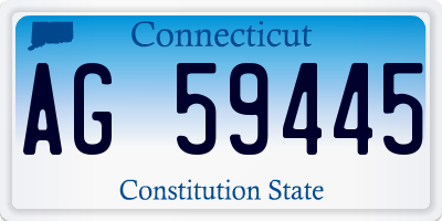 CT license plate AG59445