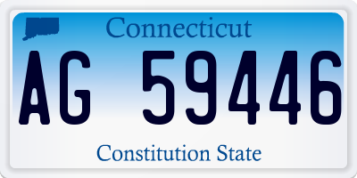 CT license plate AG59446