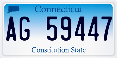 CT license plate AG59447