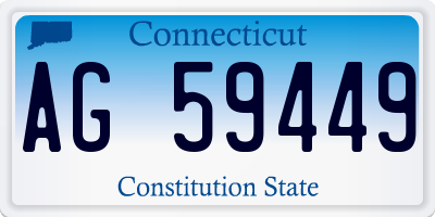 CT license plate AG59449