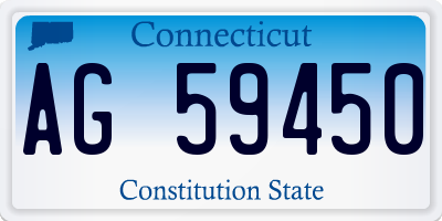 CT license plate AG59450