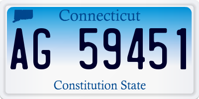 CT license plate AG59451