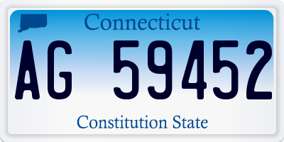 CT license plate AG59452