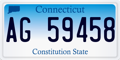 CT license plate AG59458