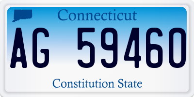 CT license plate AG59460