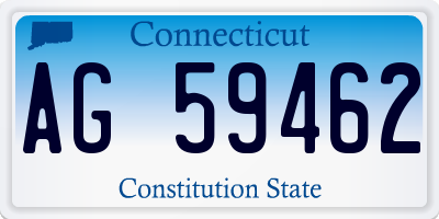 CT license plate AG59462