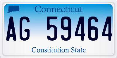 CT license plate AG59464