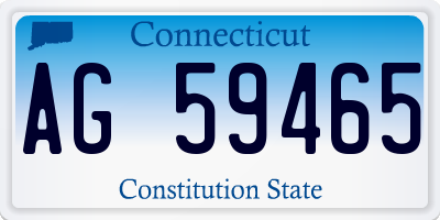 CT license plate AG59465