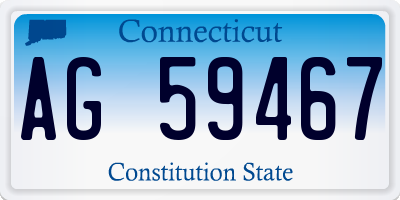 CT license plate AG59467