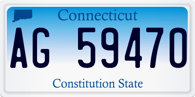 CT license plate AG59470