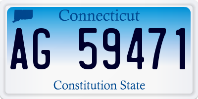 CT license plate AG59471