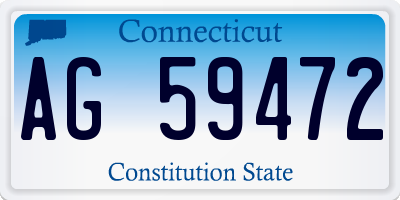 CT license plate AG59472