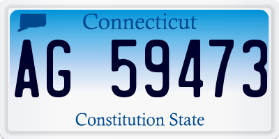 CT license plate AG59473