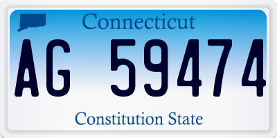 CT license plate AG59474