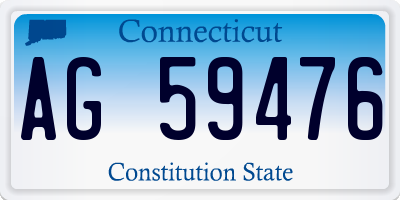 CT license plate AG59476