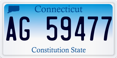 CT license plate AG59477