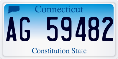 CT license plate AG59482